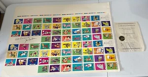 1993 HANNA BARBERA KARTA KOLEKCJONERSKA NIECIĘTY ARKUSZ 36 KART ZESTAW X2 - PODPISANY LIMITOWANY /18 - Zdjęcie 1 z 15