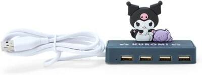 Sanrio. Slim USB Hub. Kuromi .Port 4. 6 x 9.5 x 3cm. Character. 327484 - Image 1 of 3