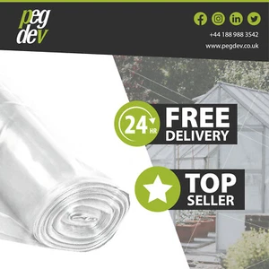 14 X 4M 250G CLEAR POLYTHENE PLASTIC SHEETING - Garden, Weeds, Gravel & Diy - Picture 1 of 7