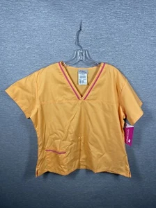 NEW Urbane Scrubs Orange And Pink Scrub Top Size XL - Picture 1 of 8