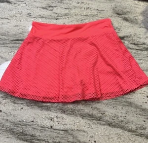 Ideology Perforated Pink Orange Tennis Skirt Girls L - Picture 1 of 5