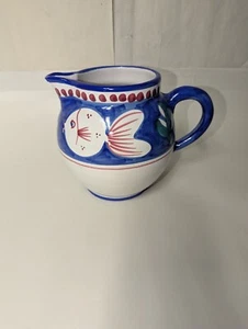 Vintage VIETRI SOLIMENE Italian Pottery 6” Pitcher Hand Painted GC FREE SHIPPING - Picture 1 of 9