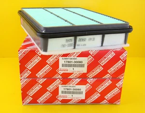 GENUINE Toyota 17801-30080 Engine Air Cleaner Filter Element Sub-Assy (2 Pack) - Picture 1 of 5