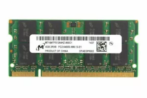 4 GB Micron 4G DDR2-800Mhz PC2-6400 2Rx8 SODIMM RAM 200 PIN CL6 Memoria RAM para computadora portátil - Imagen 1 de 6