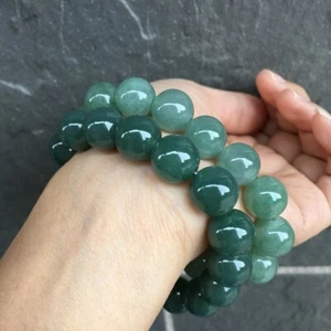 Myanmar Jadeit A-Ware lose Perlen grün Eis klebrig Eis Jade Perlenarmband - Bild 1 von 8