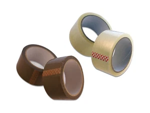 Klebeband Packband Paketband - Leise abrollend - Klar / Havana - 66m 50mm 55my - Bild 1 von 1