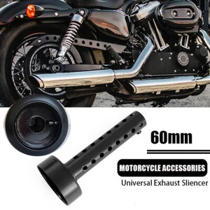 60mm Universal Motorcycle Exhaust Can DB Killer Silencer Muffler Baffle Black . - Picture 1 of 14