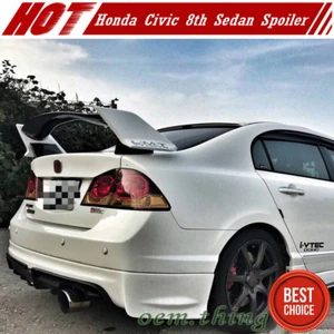 Unpainted Fit FOR HONDA Civic 8th Sedan R Style Trunk Spoiler 2008-2011 - Picture 1 of 5