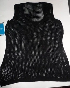 Suéter sin mangas negro talla s ganchillo Derek Lam - Imagen 1 de 5