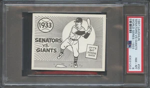 1967 Laughlin World Series #30 1933 Senators vs. Giants PSA 8 NM/MT Mel Ott - Picture 1 of 2