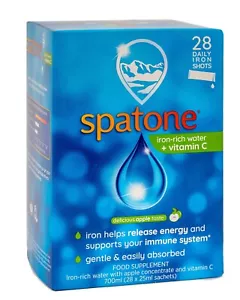 Spatone Iron Supplement + Vitamin C (28 Sachets) Daily Iron Rich Water - Picture 1 of 8