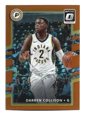 /199 Orange Prizm 2017-18 Panini Donruss Optic 60 Darren Collison Indiana Pacers Foto 1 de 2