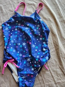 Speedo Girl's Thin Strap One Piece Swimsuit Size Xtra Small (5-6) - Picture 1 of 10