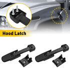 2X Black Hood Latch Rubber Lock With Holder Fit Hummer H2 Chevy Kodiak 2003-2009
