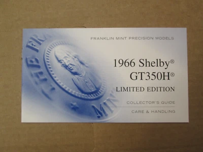 Franklin Mint Paperwork 1966 Shelby GT350H LE - Image 1 of 3