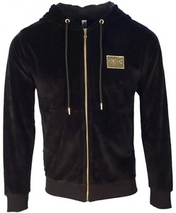 MOSCHINO Hoodie Zip Up Velor Logo Badge - Picture 1 of 2