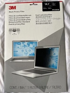 3M BLACK Privacy Filter for 14.1" x 7.5 "Laptop PF141C3B - Picture 1 of 3
