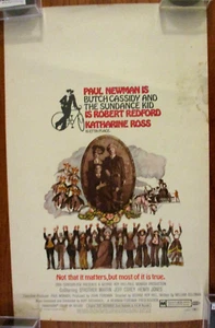 Vintage 1969 Butch Cassidy And The Sundance Kid Window Card Poster 14X22! RARE! - Picture 1 of 7