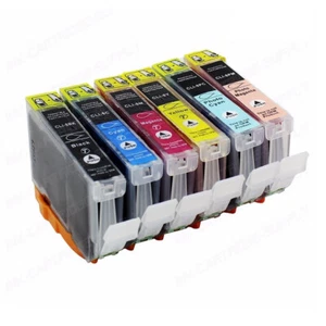 6PK New Ink For Canon CLI8 CLI-8 BK/C/M/Y/PC/PM Pixma MP950 960 970 700 790 900 - Picture 1 of 1