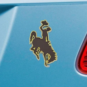 Wyoming Cowboys Heavy Duty Metal 3-D Color Auto Emblem  - Picture 1 of 4