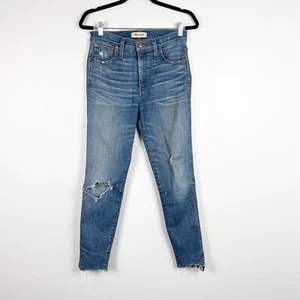 Madewell Womens High Rise Distressed Skinny Jeans Sz 27 - Picture 1 of 5