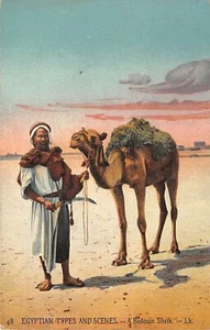 Lot 89 egyptean types and scenes a bedouin sheik camel folklore costume egypt - Photo 1 sur 2