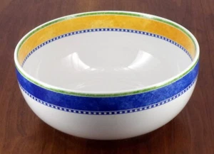 Dansk Bowl Bistro White Christianshavn Blue Rimmed 8 5/8” PORTUGAL vguc - Picture 1 of 3