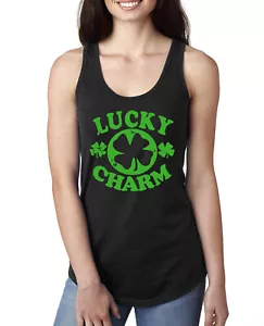 Camiseta sin mangas vintage Lucky Charm trébol irlandés bebedor St Patrick día damas - Imagen 1 de 4