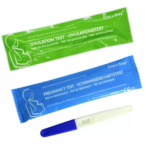 Ovulation and Pregnancy Midstream Tests Fertility Urine Stick Kits - Picture 1 of 12