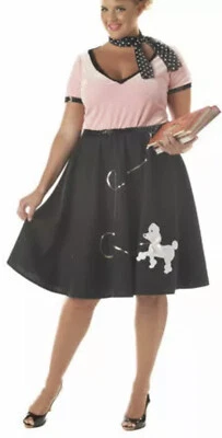 Disfraz de Halloween talla grande Sweetheart años 50 para mujer 1X-XL 16-18 NUEVO Foto 1 de 4