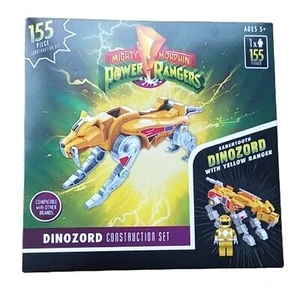 Power Rangers Construction Set SABERTOOTH Dinozord Yellow Ranger - 155 Pieces - Picture 1 of 6