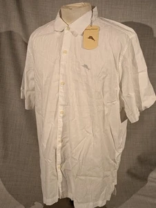 Camisa Tommy Bahama Para Hombre Blanca Abotonada Manga Corta Talla XXL - Imagen 1 de 10