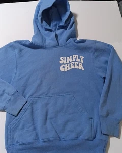 Sudadera Port & Company Core polar azul con capucha Simply Cheer talla M juvenil - Imagen 1 de 4