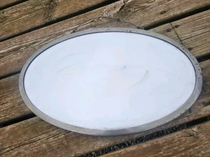 1908 Brasscrafters Antique Oval Mirror ~ 12 1/2" X 20 1/2" ~ Industrial - Picture 1 of 9