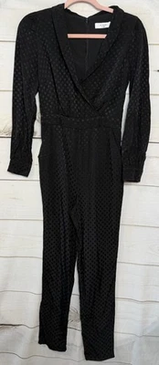 Mono Ali & Jay Los Angeles XS Negro Manga Larga Lunares Cuello Moda Foto 1 de 4