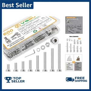 600pcs Kit Assortimento Viti M3, Viti M3 (8 Misure 6-30mm) per Stampante 3D Fai da Te, H - Foto 1 di 9