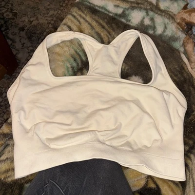 Bestform 42 Cotton Comfort Front Close Low Impact Sports Bra Cream  Cross Back - Image 1 of 3