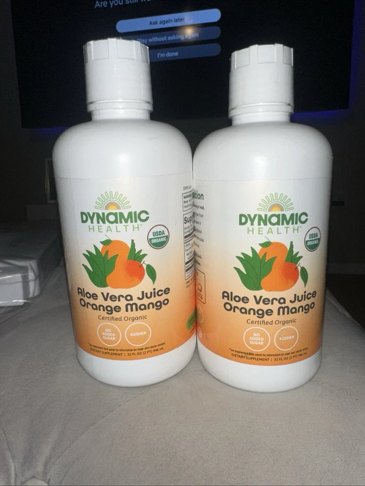 LOTE DE 2- Jugo de Aloe Vera Naranja Mango 32 fl oz (946 ml) Orgánico Foto 1 de 2