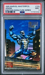 1995 Marvel Masterpieces #106 Venom Emotion Signature Series PSA 9 Mint - Picture 1 of 2