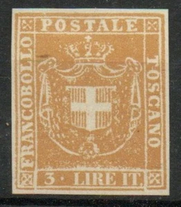1860 TOSCANA 80 CENTESIMI "FOURNIER" N.22 VALORE NUOVO MLH* SPL - Picture 1 of 1