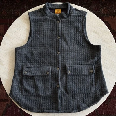 Ruby Rd. Women's Full Zip Quilted Vest Charcoal Gray Size Medium Outdoor Casual - Image 1 of 4