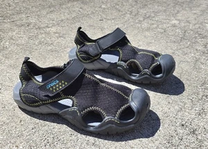 CROCS SwiftWater Malla Pescador Cubierta Sandalias Agua Negro Zapatos Para Hombre 9 - Imagen 1 de 6