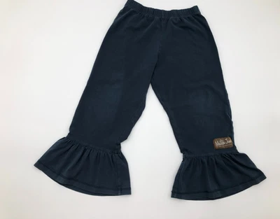 Pantalones Matilda Jane Niñas Azul Marino Volantes Campana Parte Inferior Tejido Cintura Elástica Talla 6 Foto 1 de 4