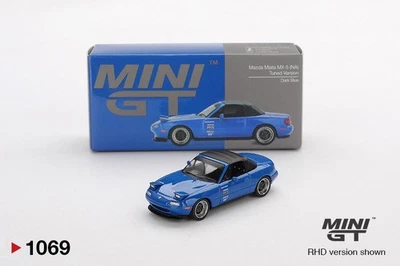 1:64 Mazda Miata MX-5 (NA) Tuned Version -- Dark Blue -- Mini GT MGT01069 - image 1 of 4
