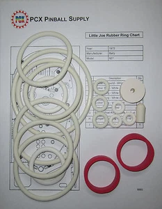 Kit de anillo de goma máquina de pinball Bally Little Joe 1972 - Imagen 1 de 2