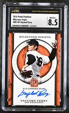 2016 Panini Pantheon Milestone Scripts #75/99 Gaylord Perry! CSG 8.5! AUTO 10!