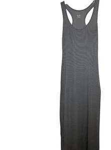 Mossimo Womens Gray and Black Razorback Scoop Neck Striped Maxi Dress Size XS - Picture 1 of 8