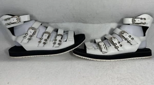 Kenneth Cole Houston Women's Size 10 M Leather White Strappy Sandals - Picture 1 of 9