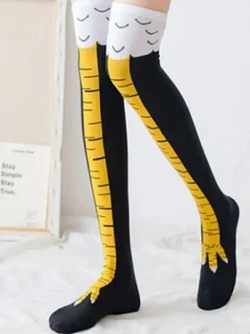 Women's 3D Chicken Leg Socks  ~ NEW! ~ Above-The-Knee ~ Immediate free ship! - Picture 1 of 1