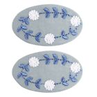 2Pcs/lot Kids Hair Accessories Embroidery Flower Hairpin Oval BB Clips